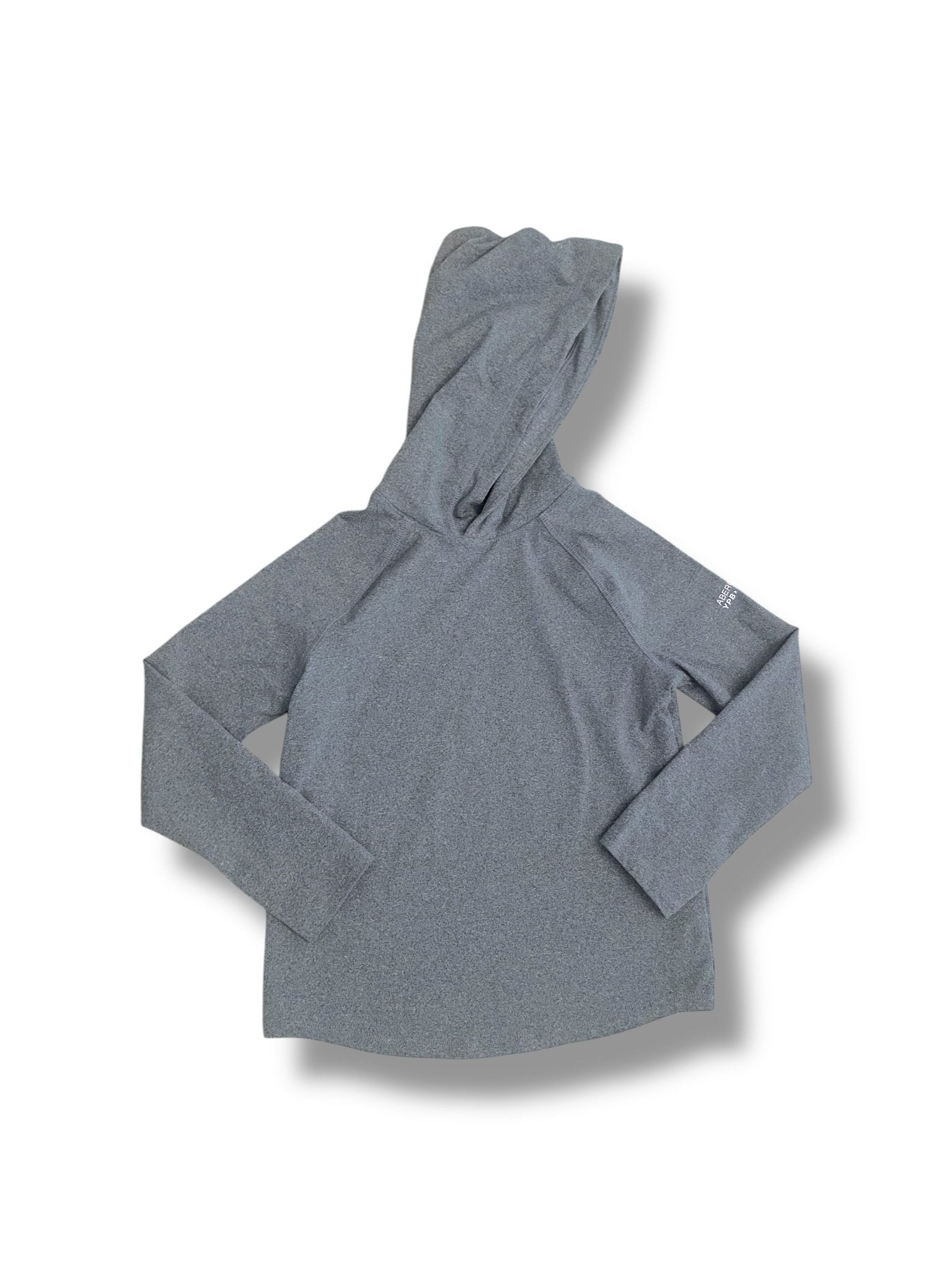 Size 5-6 Abercrombie blue gray hooded performance long sleeve shirt Default Title / 6-May / Boy
