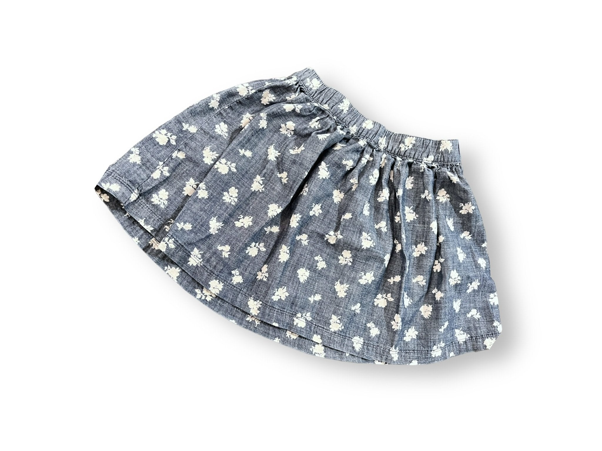 Size 6 Harper Canyon Chambray Skirt with White Flowers Default Title / 6 / Girl