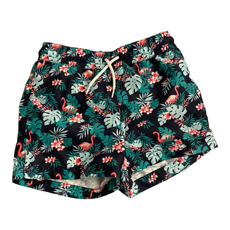 Size 2 Janie and Jack navy trunks with palm trees and flamingos Default Title / 2 / Boy