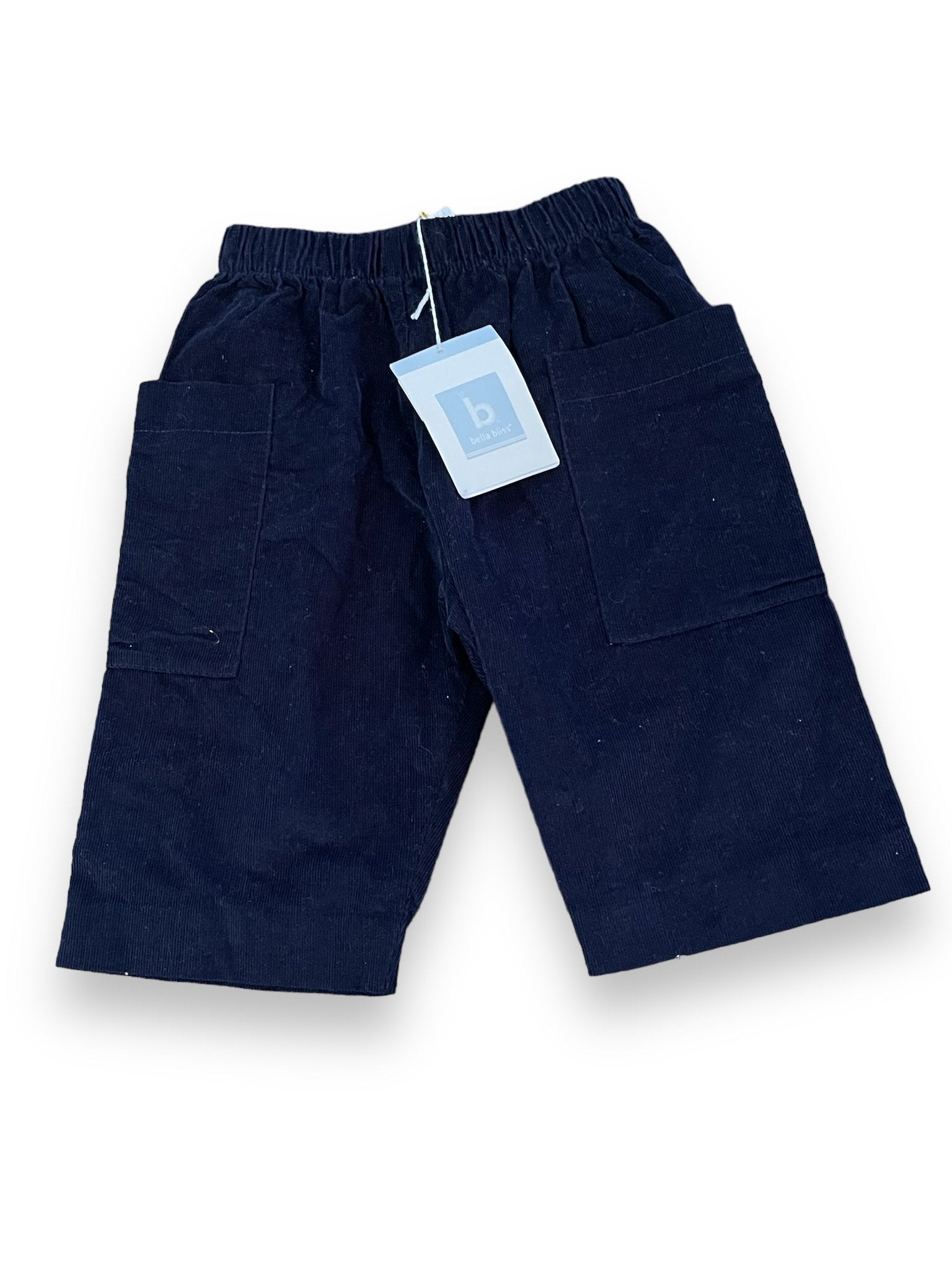 Size 6 month Bella Bliss navy blue corduroy pants with pockets- NWT Default Title / 6 month / Boy