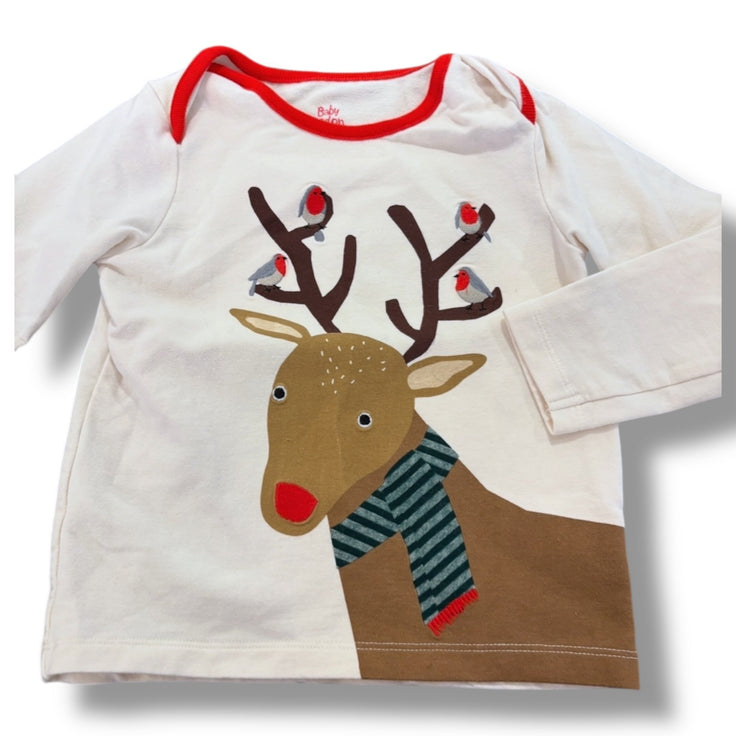Size 2-3 Boden reindeer long sleeve tee Default Title / 3-Feb / Boy