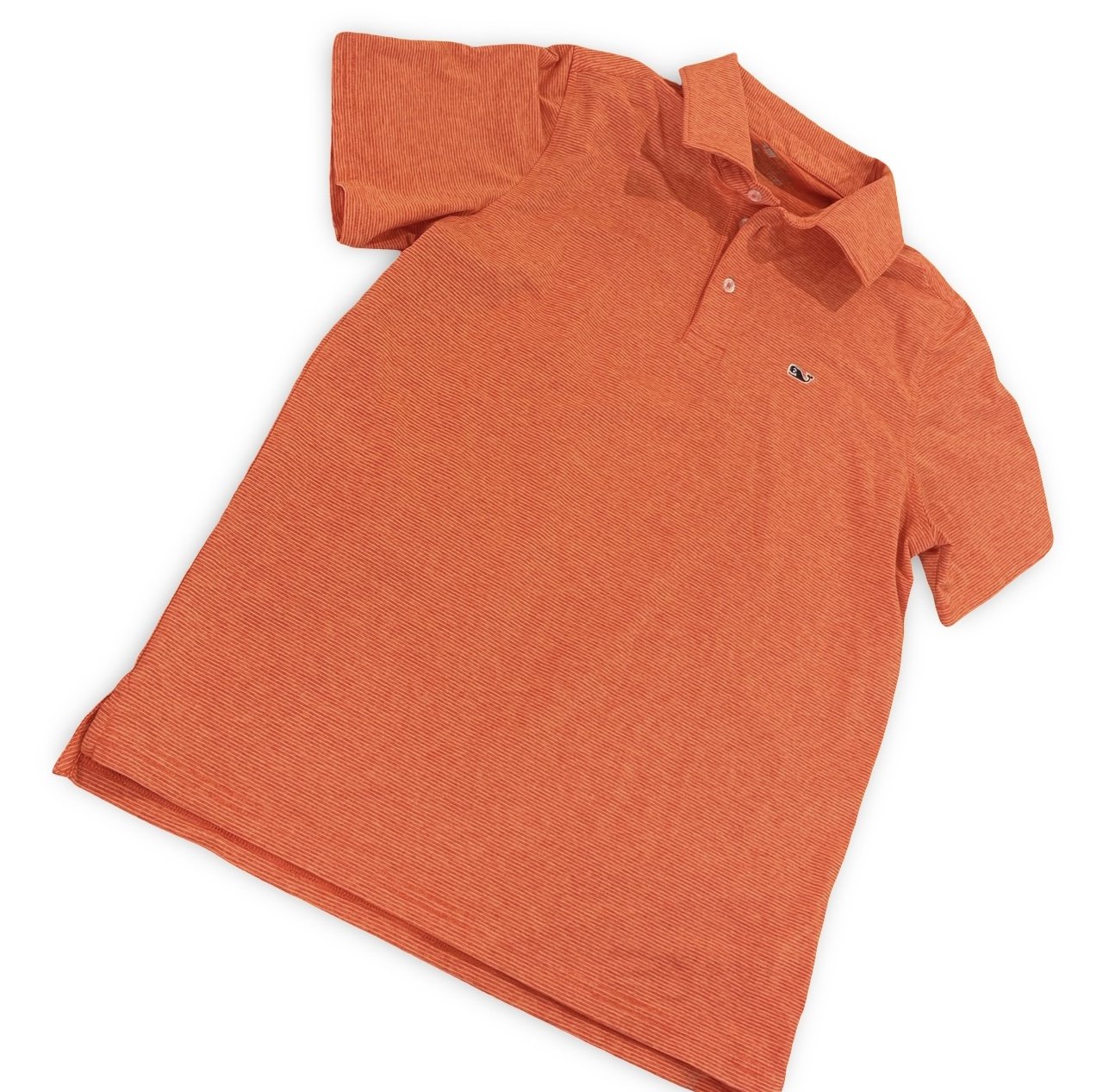 Size 16 Vineyard Vines bright orange striped performance polo Default Title / 16 / Boy