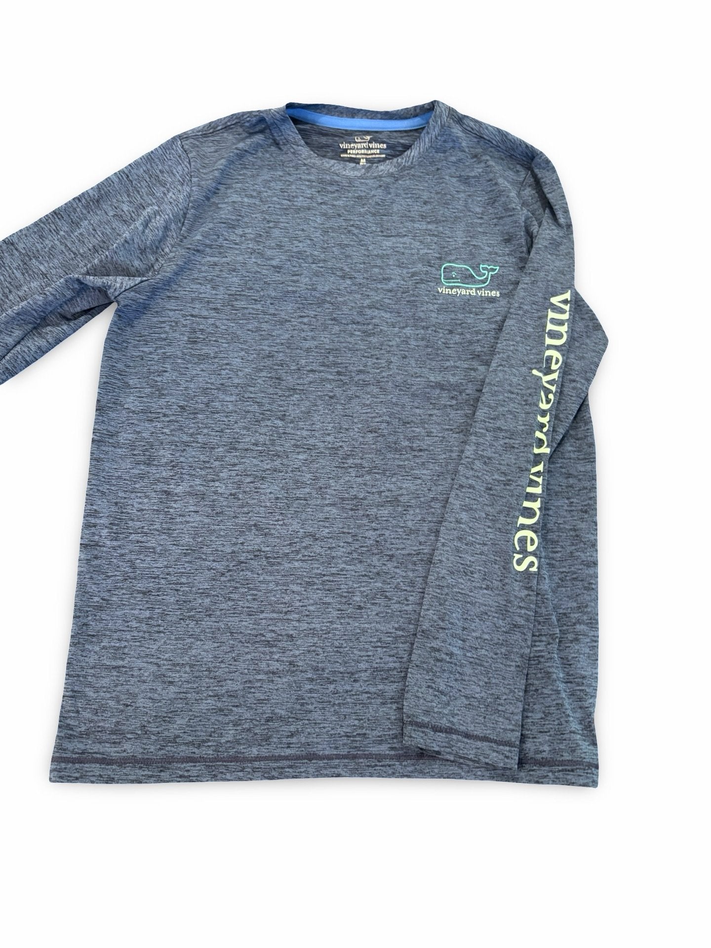 Size 12-14 Vineyard Vines navy performance long sleeve with teal whale Default Title / 14-Dec / Boy