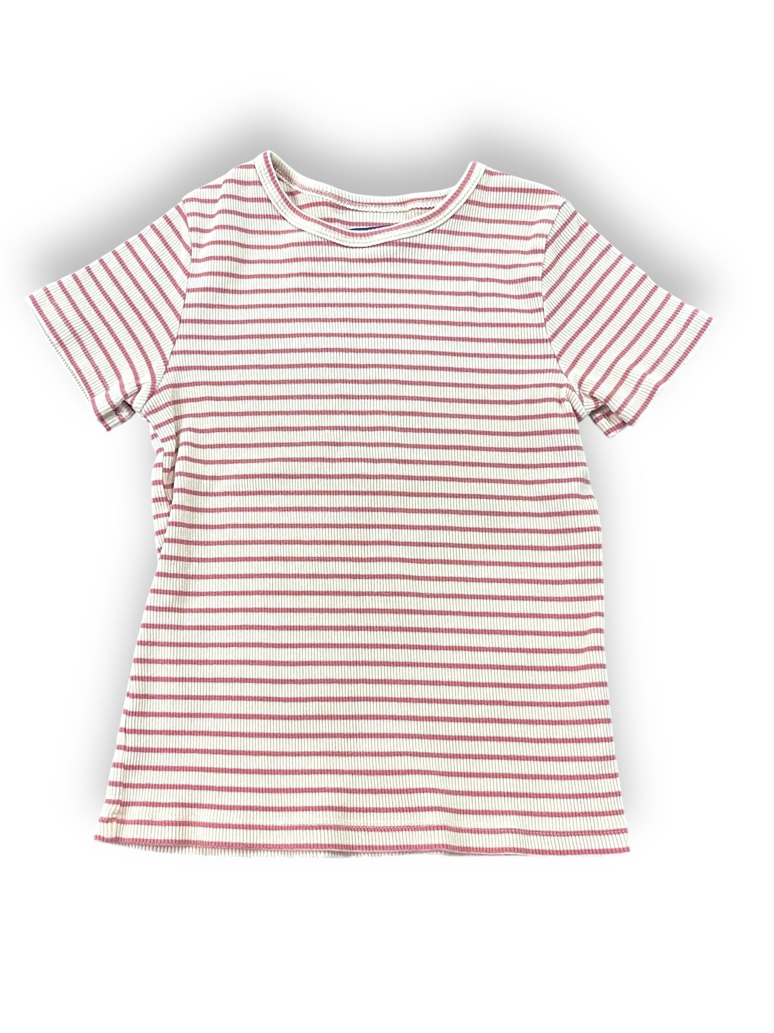 light pink and cream ribbed tee Default Title / One Size / -