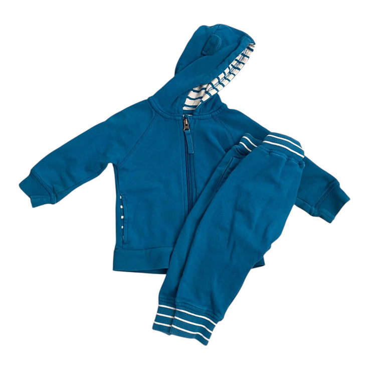 Size 18-24 month Hanna Andersson teal blue hoodie and sweatpant set Default Title / 18-24 month / Boy