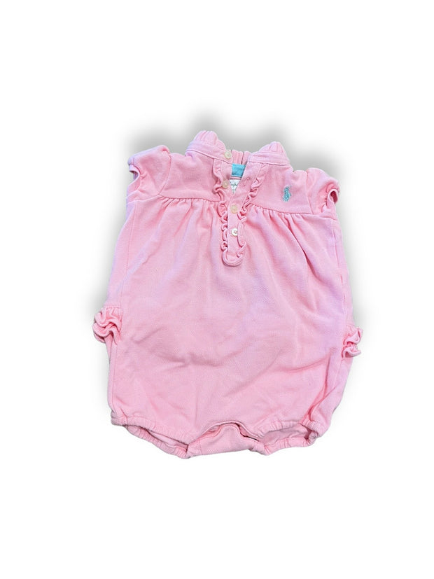 Size 6 month Ralph Lauren pink ruffle bubble Default Title / 6 month / Girl