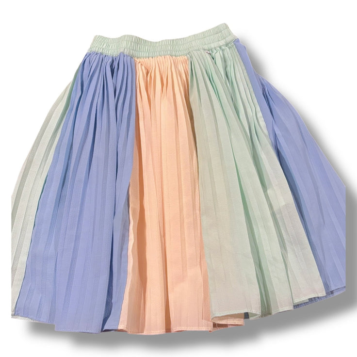 Size 7-8 Molo pastel blue/yellow/green pleated skirt Default Title / 8-Jul / Girl