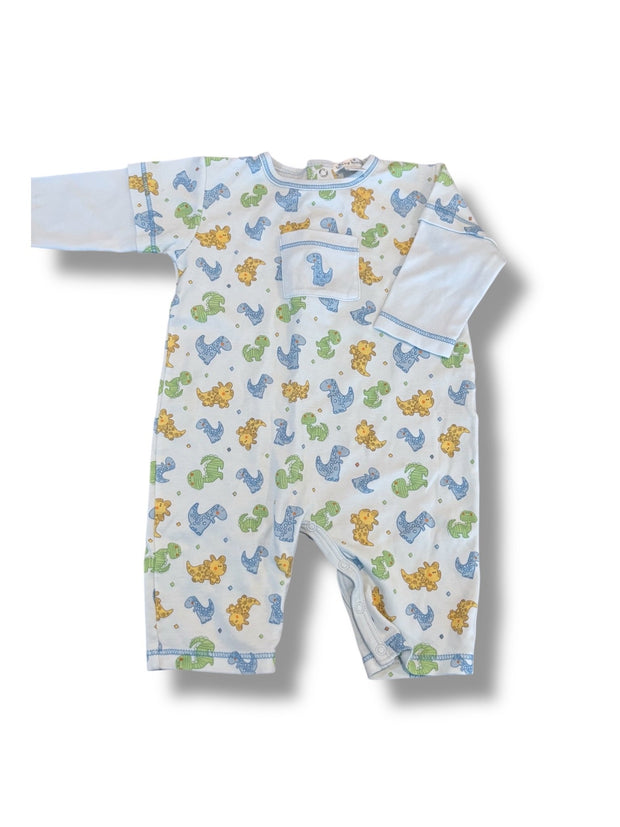 Size 6-9 month Kissy Kissy romper w/ dinos, front pocket Default Title / 6-9 month / Boy