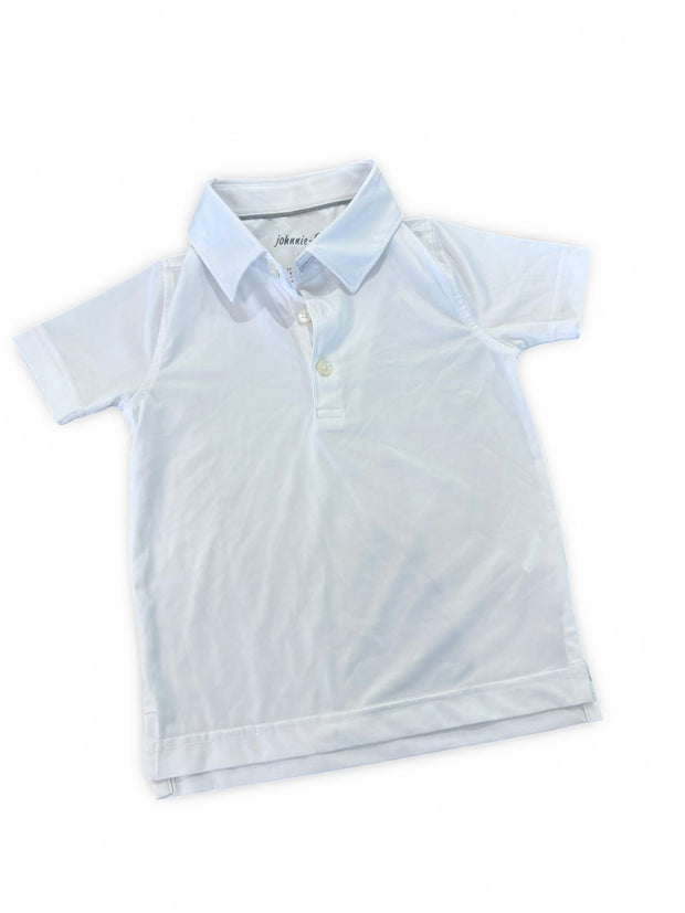 Size 4 Johnnie-O performance white polo Default Title / 4 / Boy