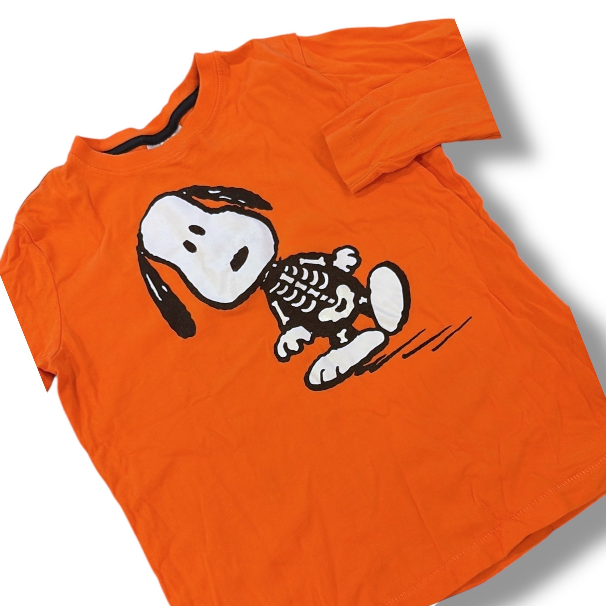 Size 6-7 Hanna Andersson long sleeve orange snoopy tee Default Title / 7-Jun / Boy