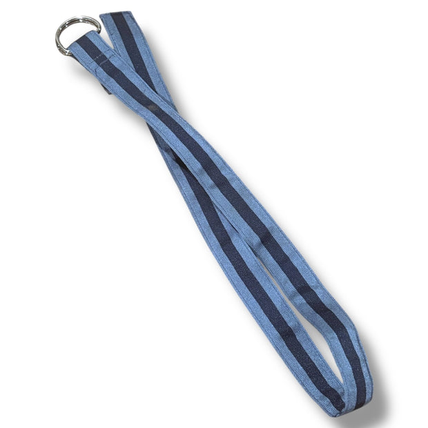 Size M Brooks Brothers light blue/navy grosgrain belt (untreated spot) Default Title / Medium / -