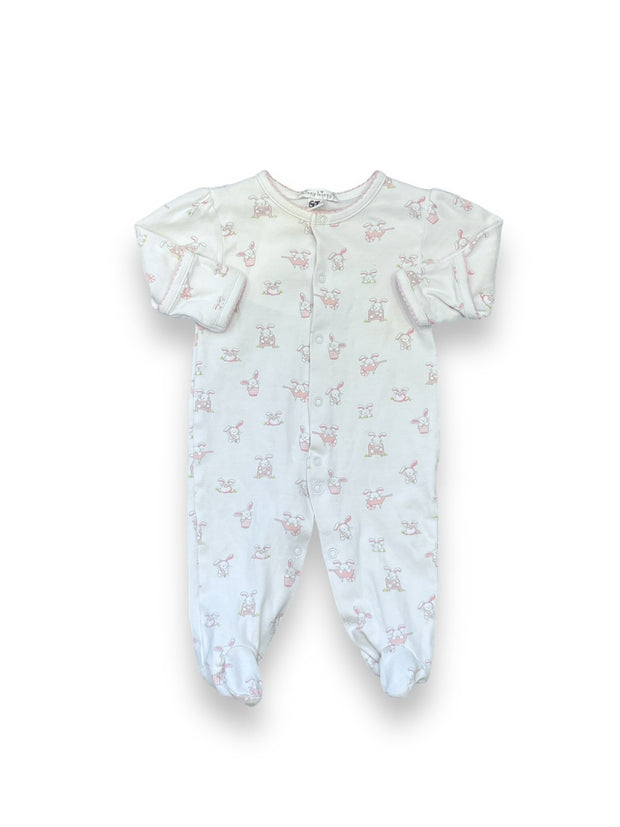 Size 0-3 month Kissy Kissy white sleeper with bunnies Default Title / 0-3 month / Girl