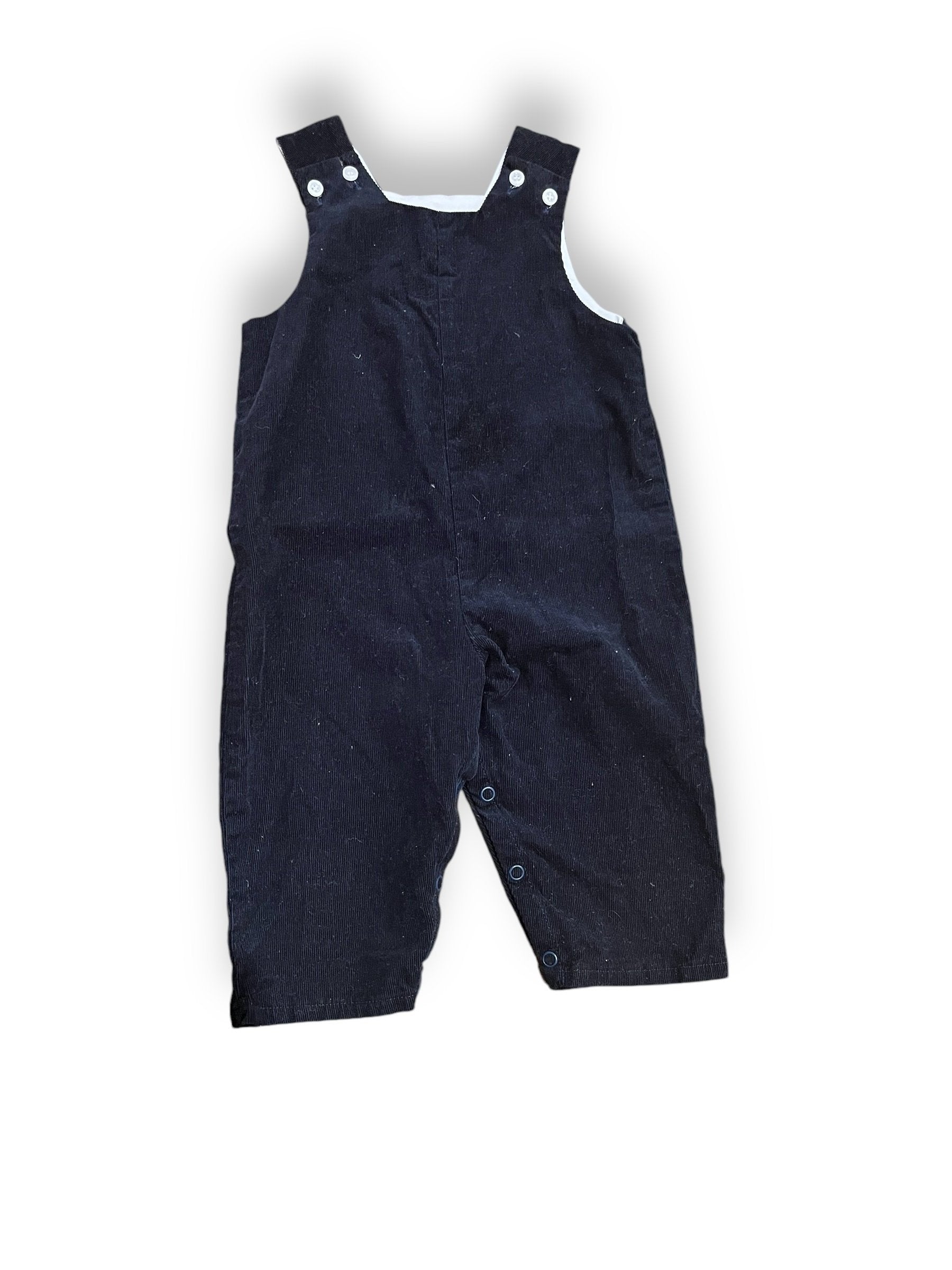 Size 12 month Bailey boys fine navy corduroy longall Default Title / 12 / Boy