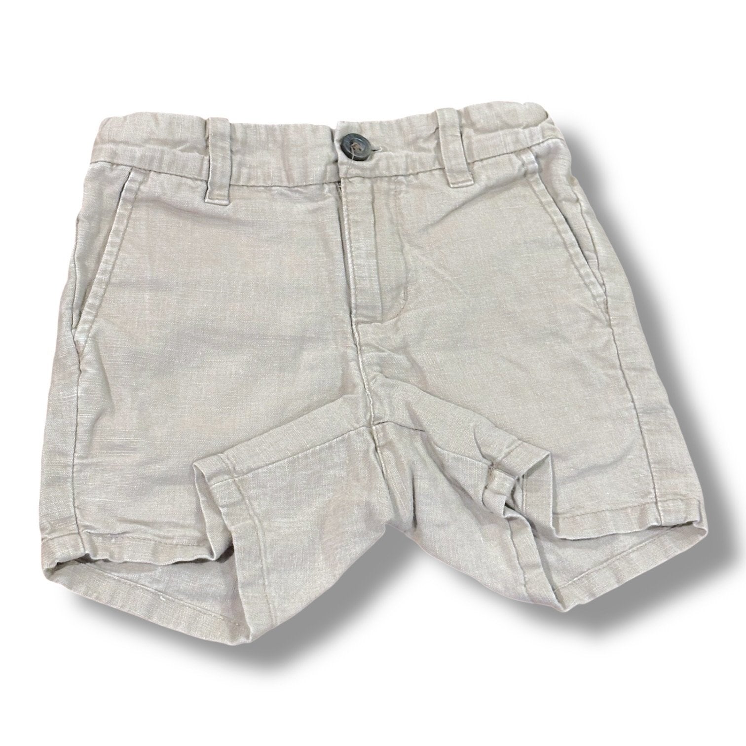 Size 2T Janie and Jack khaki linen shorts Default Title / 2 / Boy