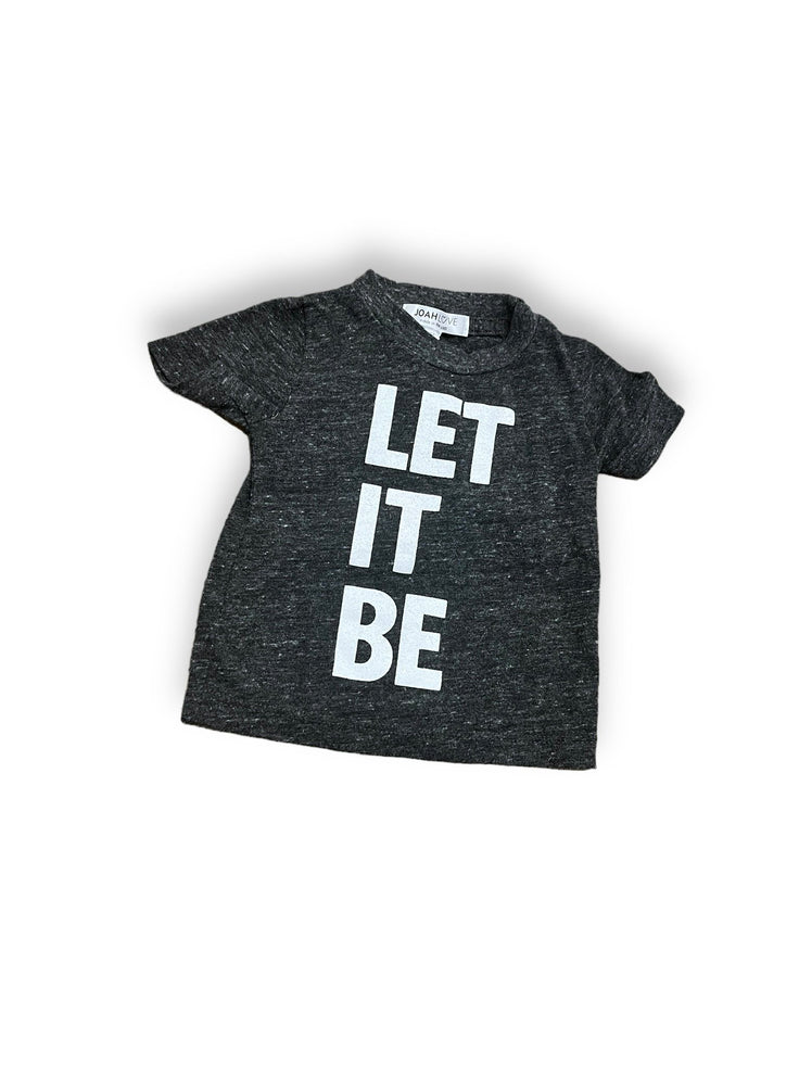Size 6 month Joah Love dark gray 'Let it Be' Tee Default Title / 6 month / Boy