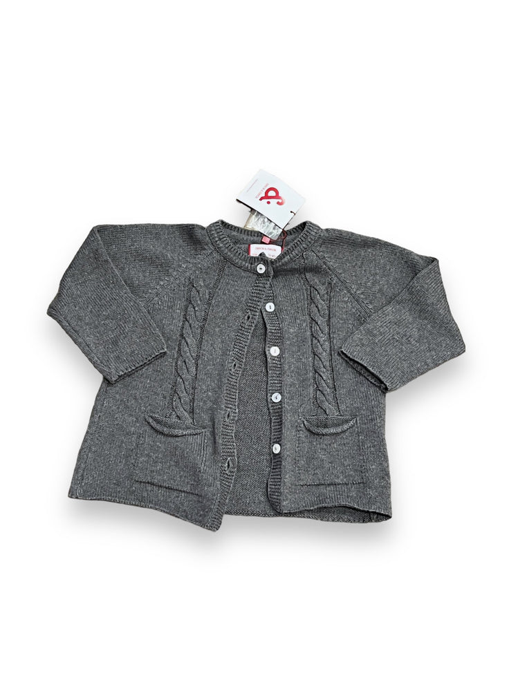 Size 18-24 month Neck & Neck grey cable knit cardigan, NWT Default Title / 18-24 month / Girl