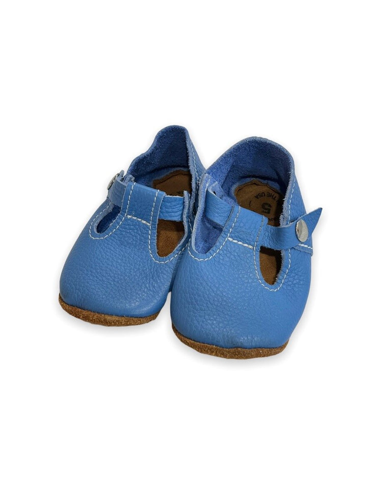 Size 5 Mon Petit soft soled blue leather shoes Default Title / 5 / -