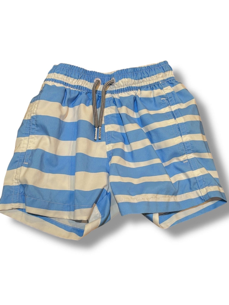Size 1-2 Boardies light blue/white striped swim trunks Default Title / 2-Jan / Boy