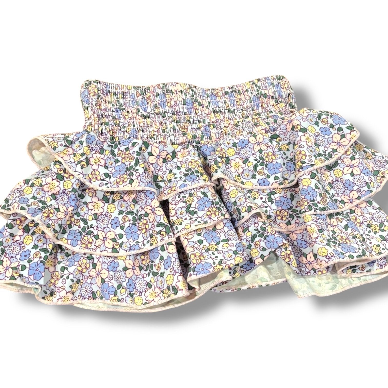 Size 4-5 Shade Critters purple/pink/yellow floral tiered cover-up skirt Default Title / 5-Apr / Girl