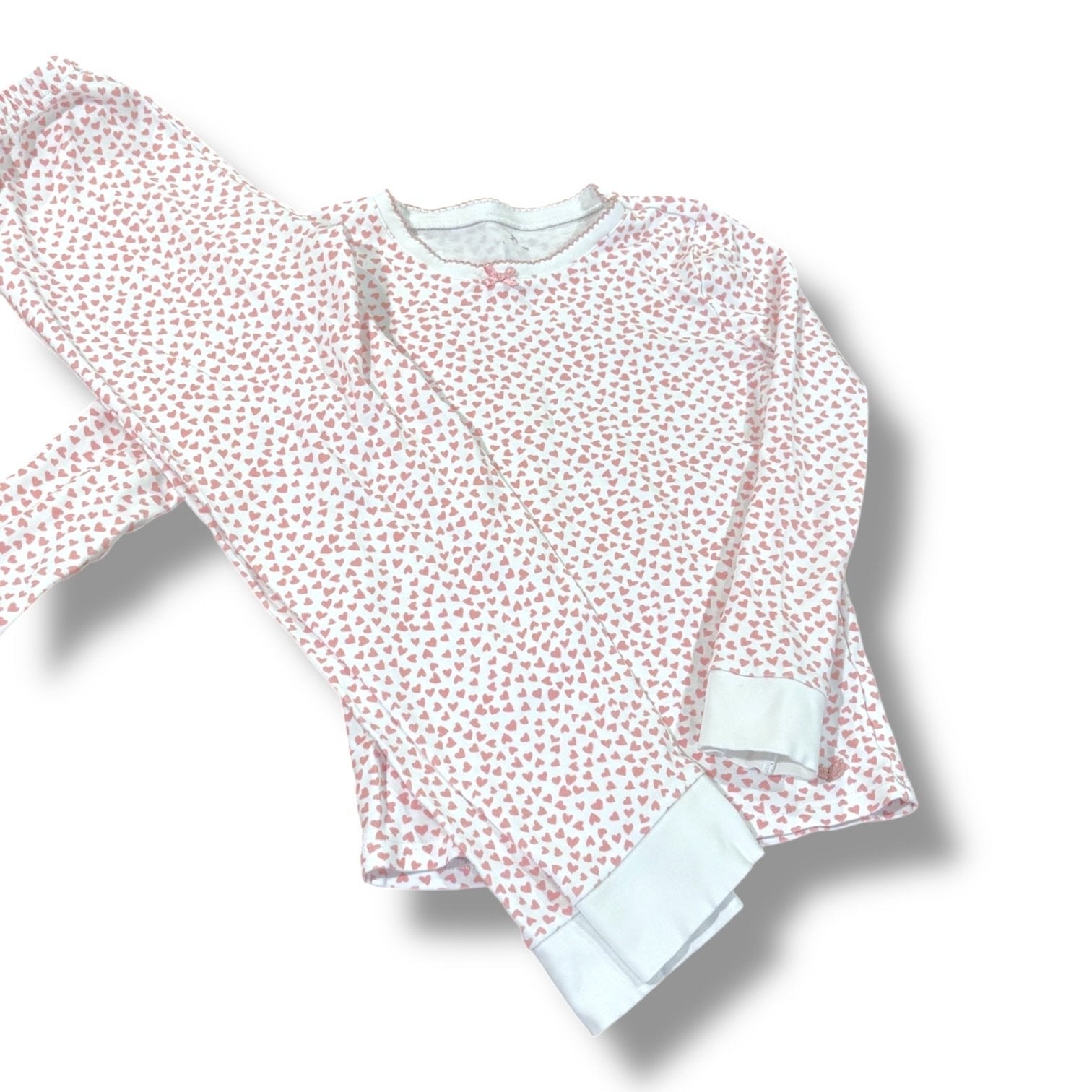 Size 7 Petite Plume white w/ pink hearts pajama set Default Title / 7 / Girl