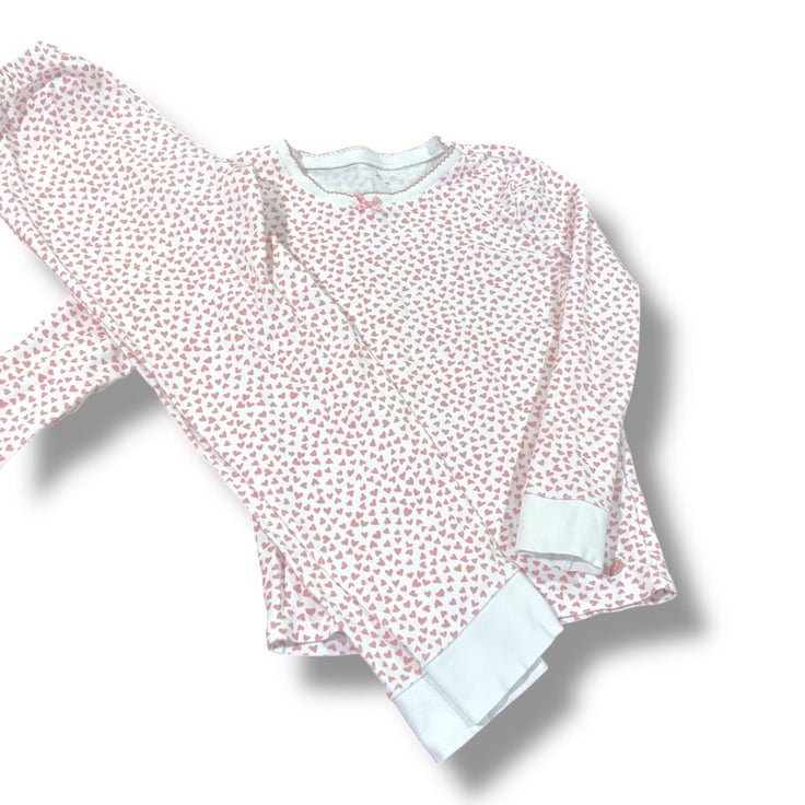 Size 7 Petite Plume white w/ pink hearts pajama set Default Title / 7 / Girl