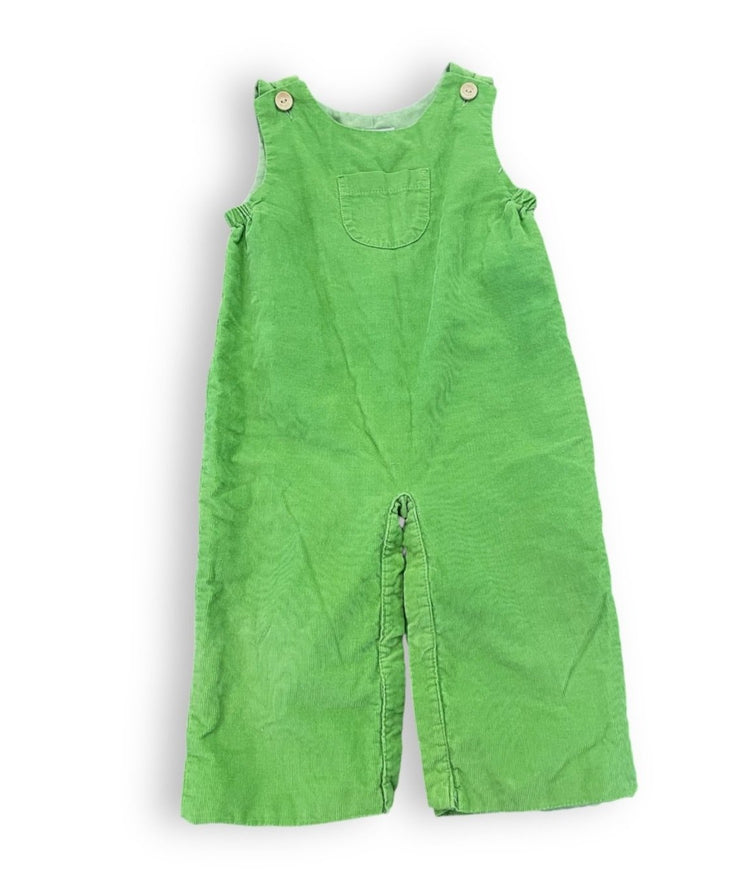 Size 12 month Little English lime green corduroy romper Default Title / 12 / Boy