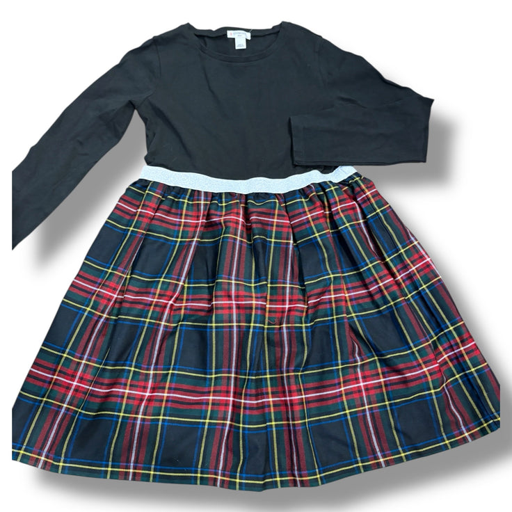 Size 8 Crewcuts black/red/white/yellow plaid cap sleeve dress NWT Default Title / 8 / Girl