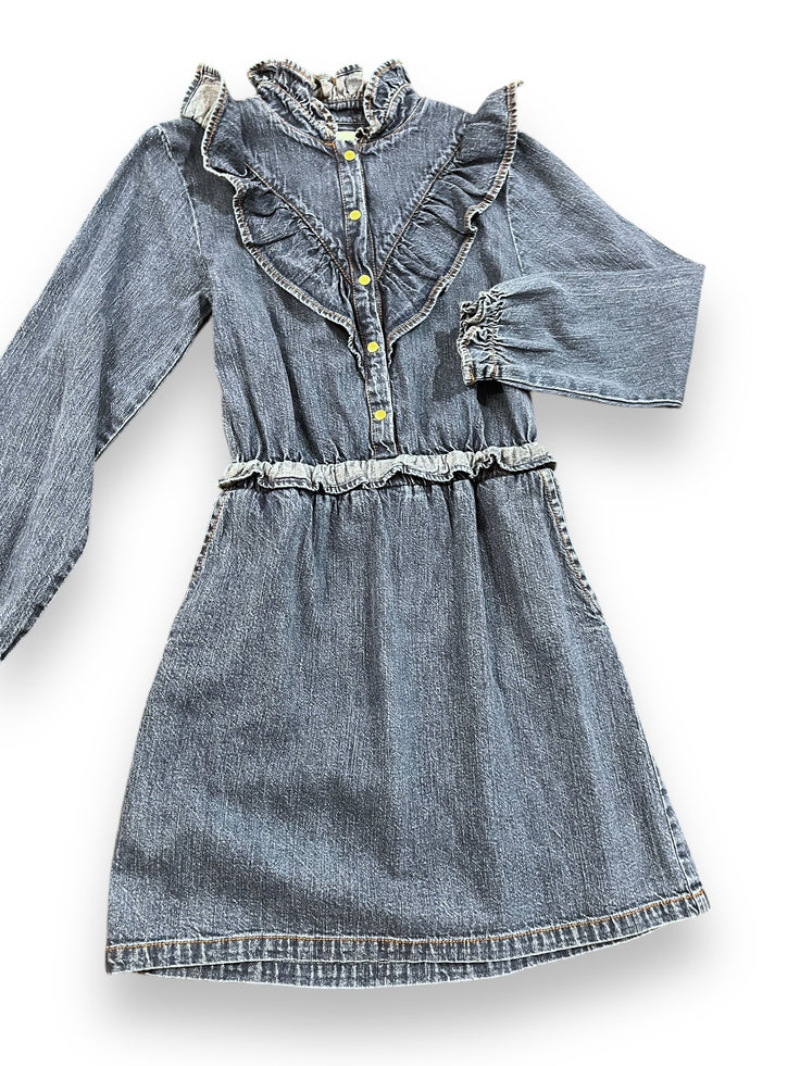 Size 10 Louis and louisa long sleeve denim dress with front ruffles Default Title / 10 / Girl