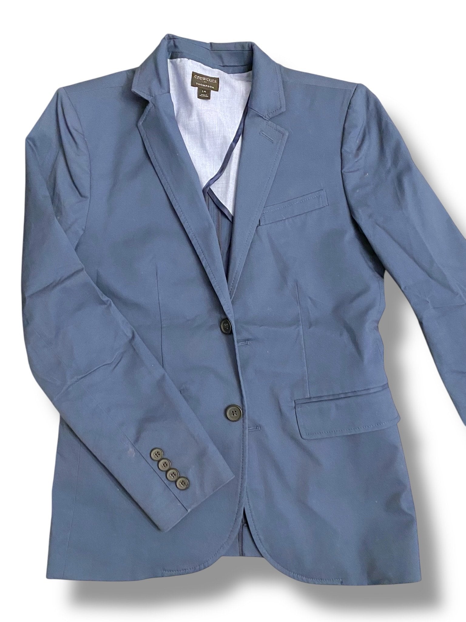 Size 14 Crewcuts Thompson navy blue sport coat Default Title / 14 / Boy
