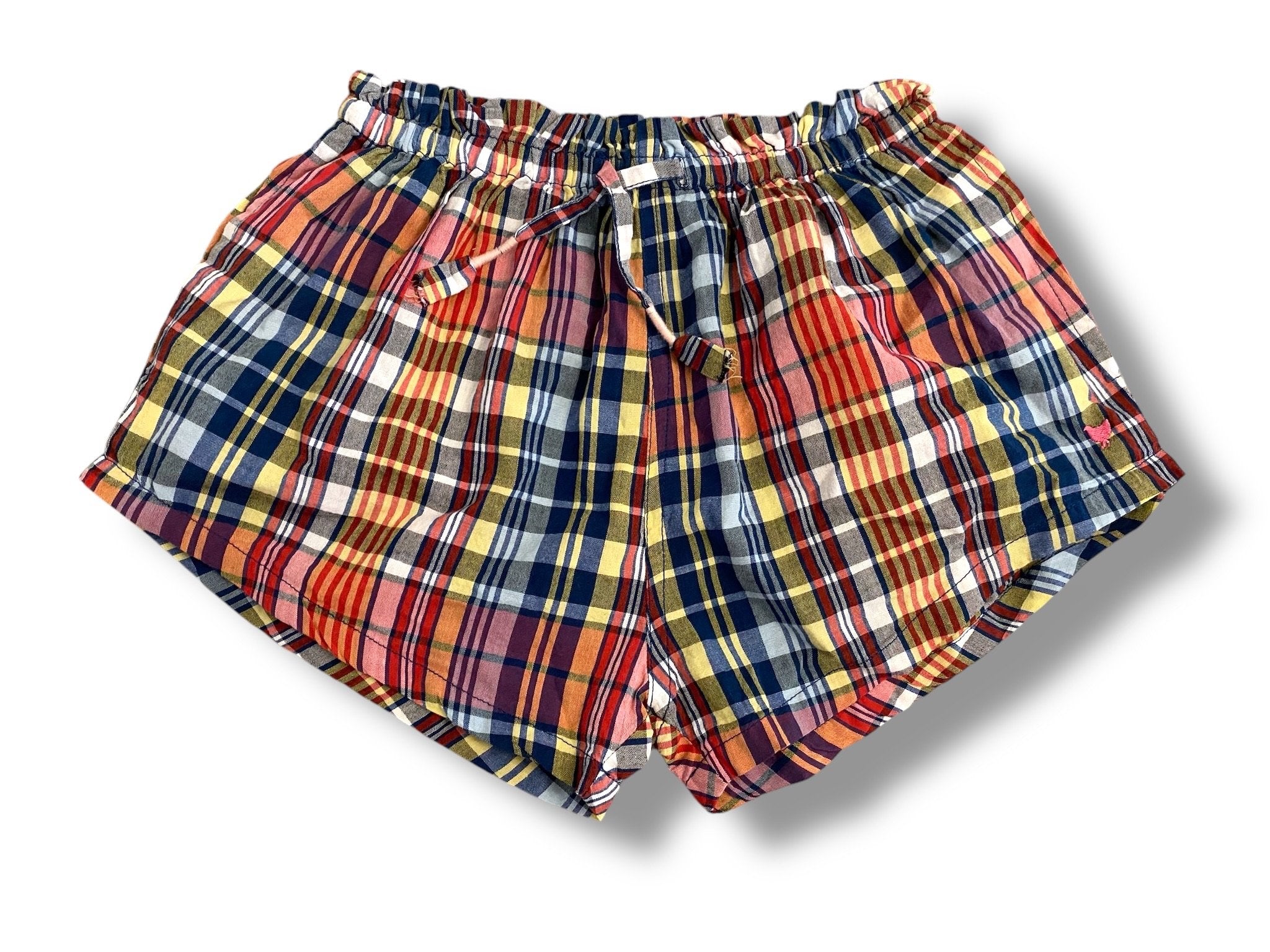 Size 8 Pink Chicken plaid pull on shorts Default Title / 8 / Girl