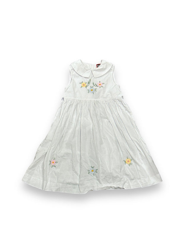 Size 6 Chocolate Soup white dress with flower embroidery Default Title / 6 / Girl