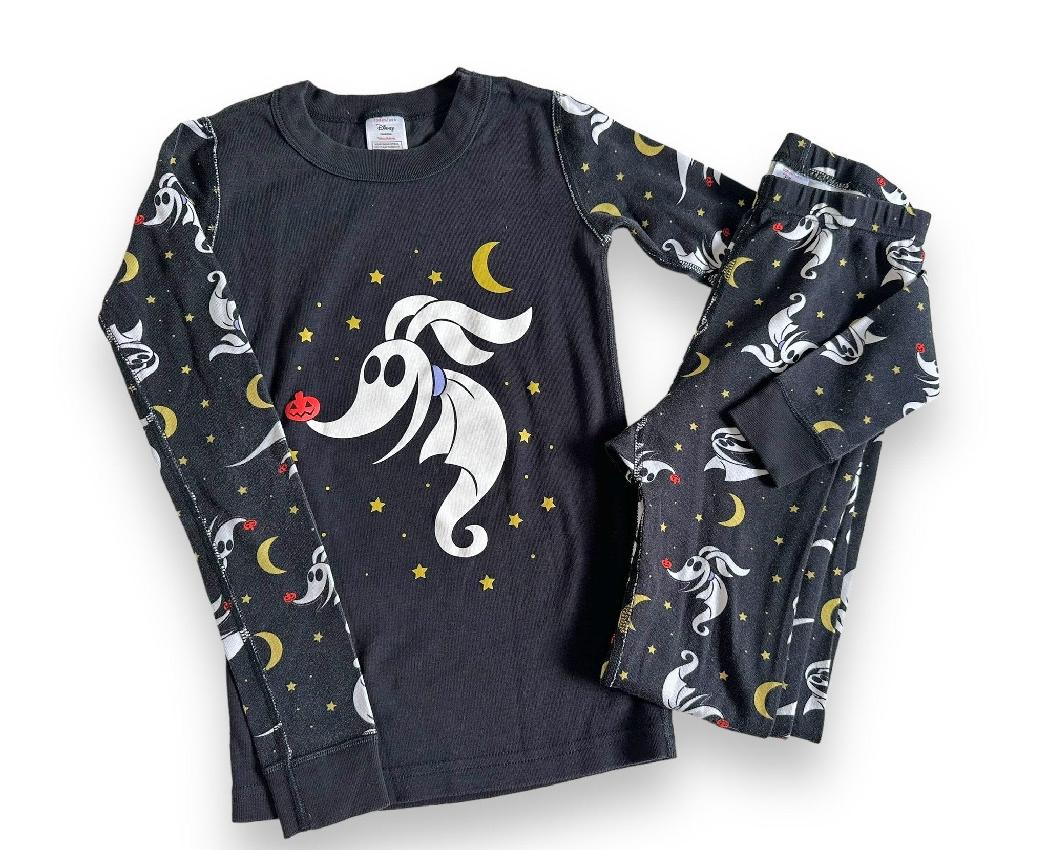 Size 8 Hanna Andersson black (Halloween) ghost dog long johns Default Title / 8 / -