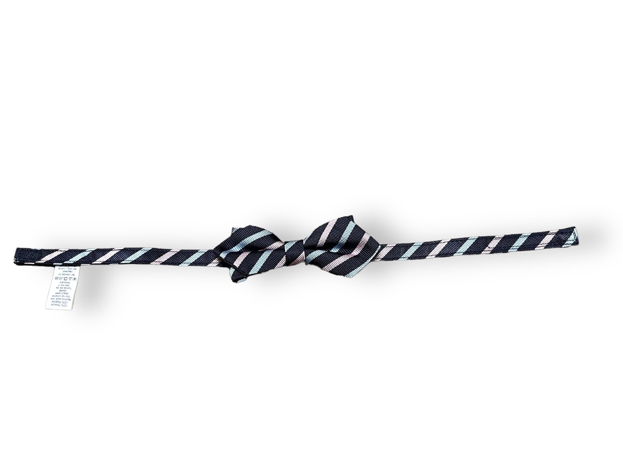 Size 2-5 Janie and Jack navy bowtie with pink/light blue stripe Default Title / 5-Feb / Boy
