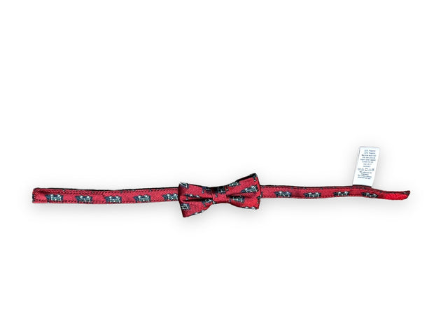 Size 0-3 Janie and Jack red bowtie with navy/green trains Default Title / 0-3 month / Boy