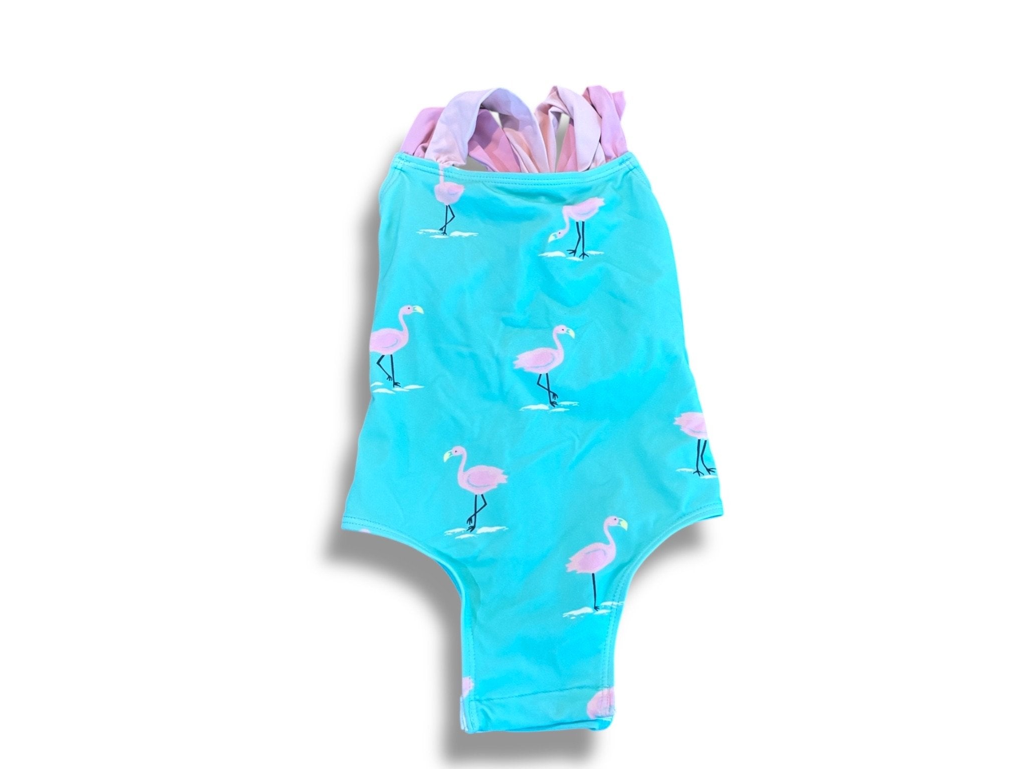 Size 12-18 month TBBC mint swimsuit w/ flamingos, pink adjustable straps Default Title / 12-18 month / Girl