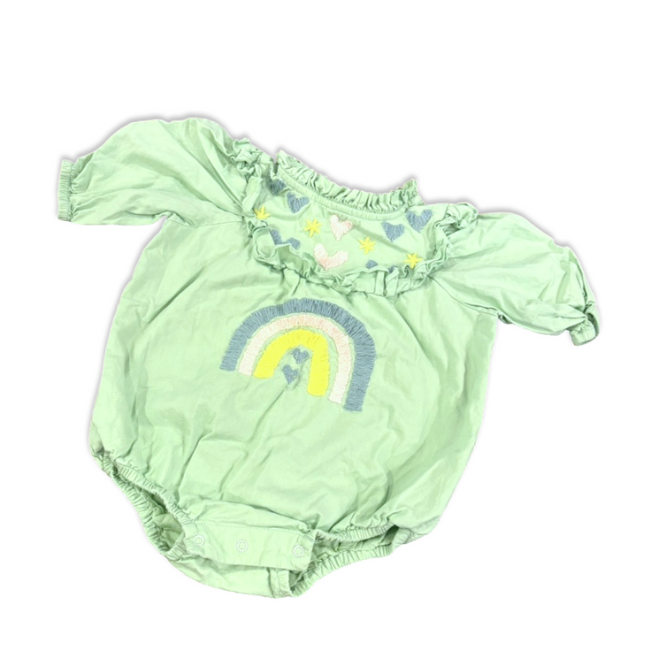 Size 9 month Everbloom mint bubble with embroidered flowers Default Title / 9 month / Girl