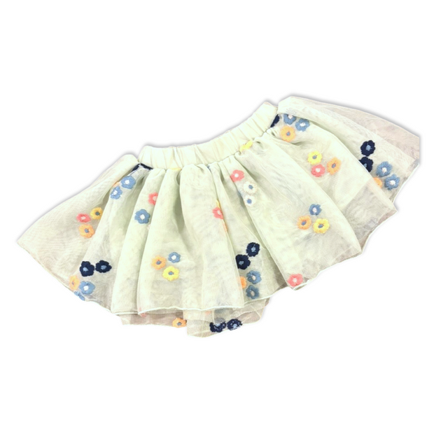 Size 3-6 month Peek sage tulle skirt with flowers Default Title / 3-6 month / Girl