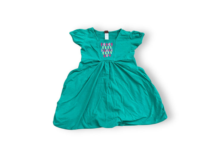 Size 4 Tucker and Tate green dress with pink and yellow embroidered Default Title / 4 / Girl