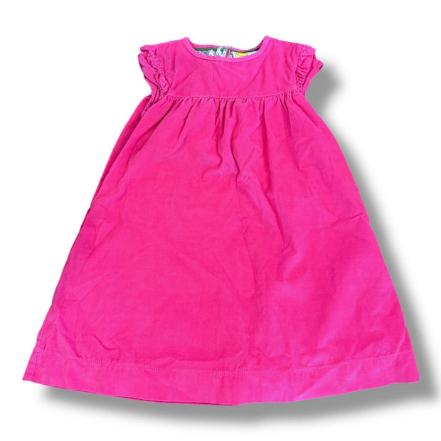 Size 7-8 Boden pink fine corduroy dress with cap shoulders and floral lining Default Title / 8-Jul / Girl