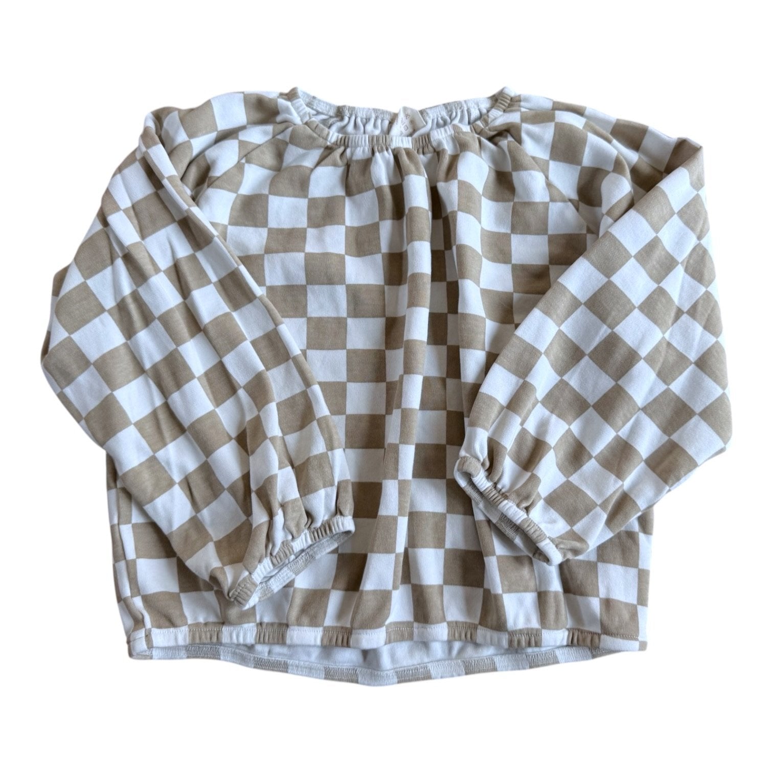 Size 5 Siix tan and white checkered sweatshirt Default Title / 5 / Girl