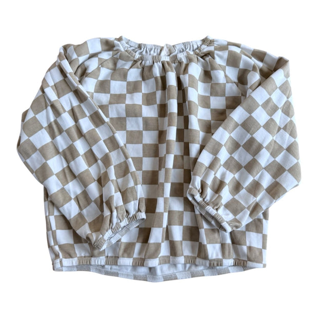 Size 5 Siix tan and white checkered sweatshirt Default Title / 5 / Girl