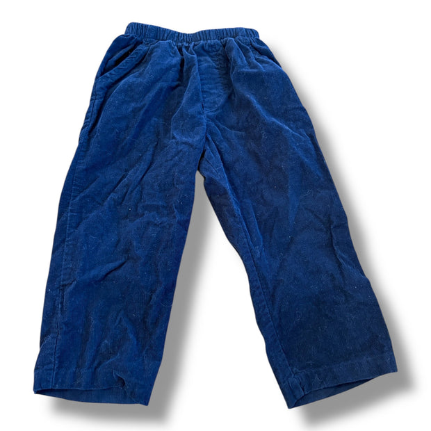 Size 18 month Bailey boys navy corduroy pull on pants Default Title / 18 month / Boy