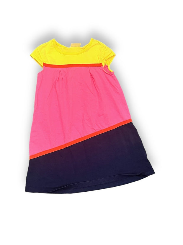 Size 6-7 Hanna Andersson color block short sleeve dress Default Title / 7-Jun / Girl