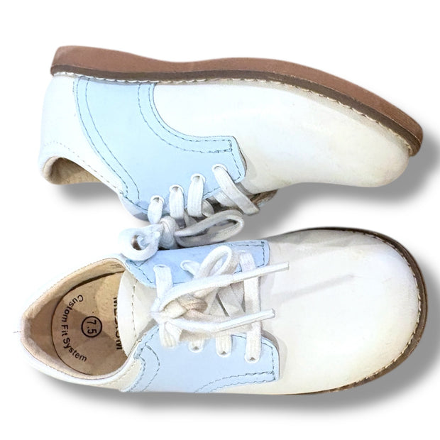 Size 7.5 Footmates blue cheer saddle shoes Default Title / 8-Jul / -