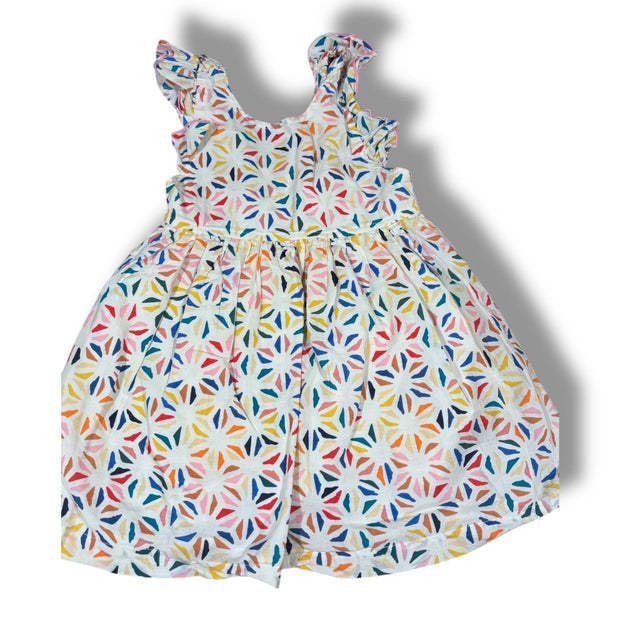 Size 2 Pink Chicken white dress w/ multicolored suns Default Title / 2 / Girl