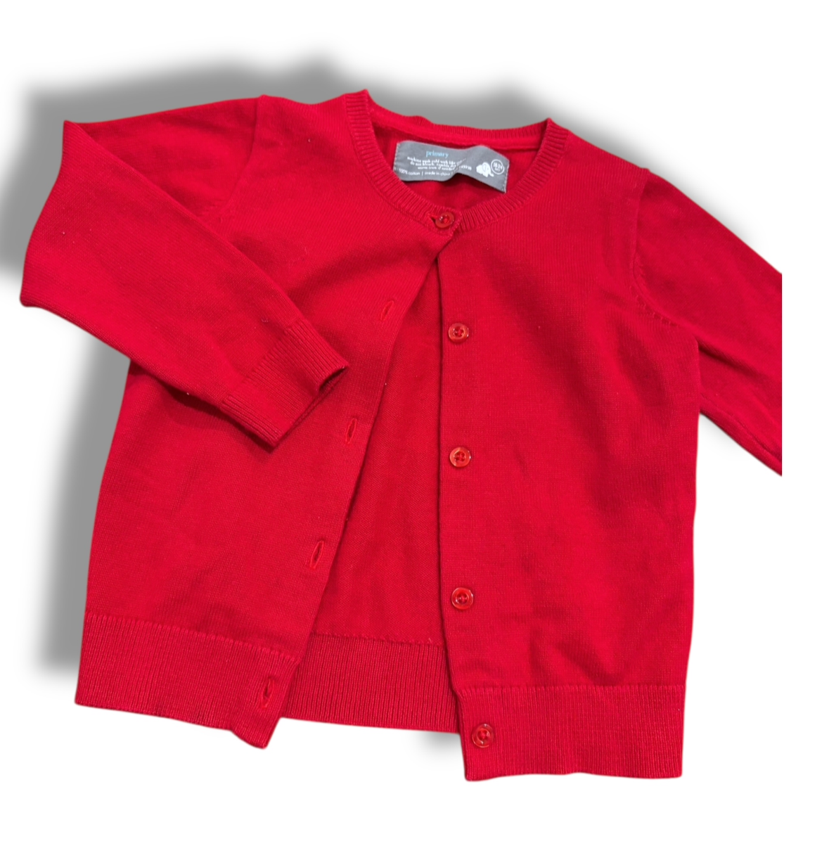 Size 18-24 month Primary red cardigan Default Title / 18-24 month / Girl