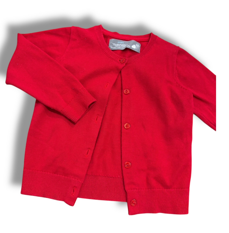 Size 18-24 month Primary red cardigan Default Title / 18-24 month / Girl