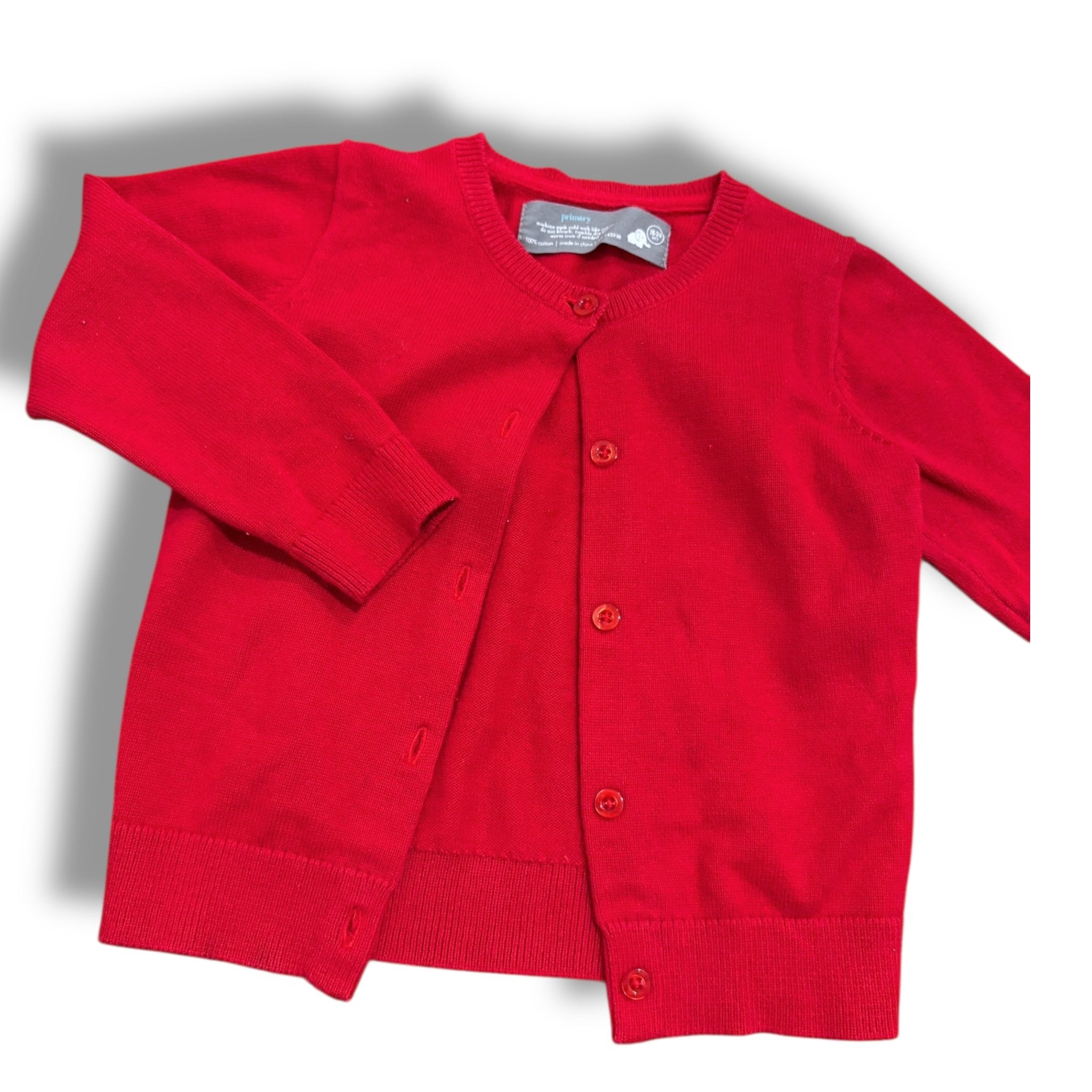 SIze 18-24 month Primary red cardigan Default Title / 18-24 month / Girl