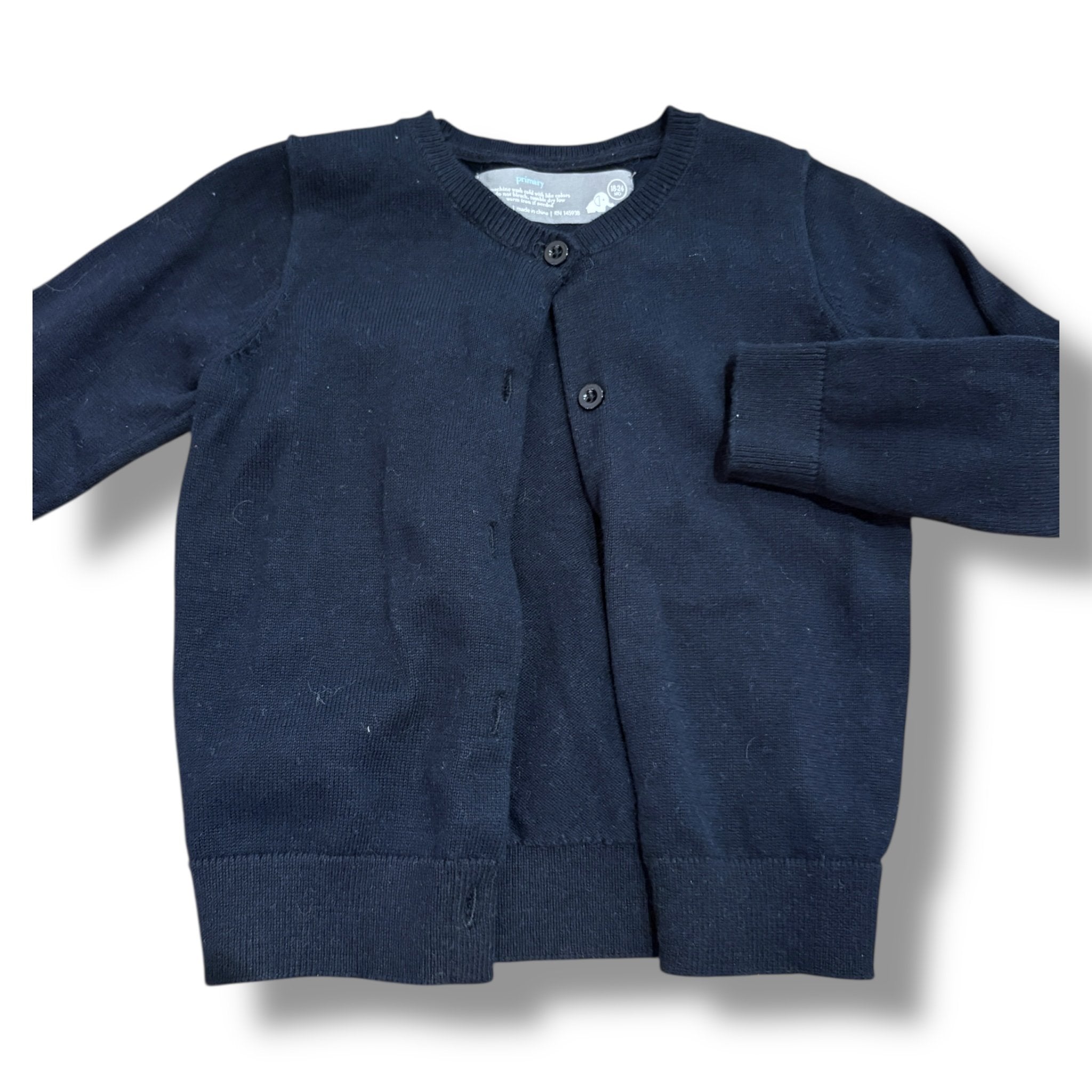 SIze 18-24 month Primary navy cardigan Default Title / 18-24 month / Girl