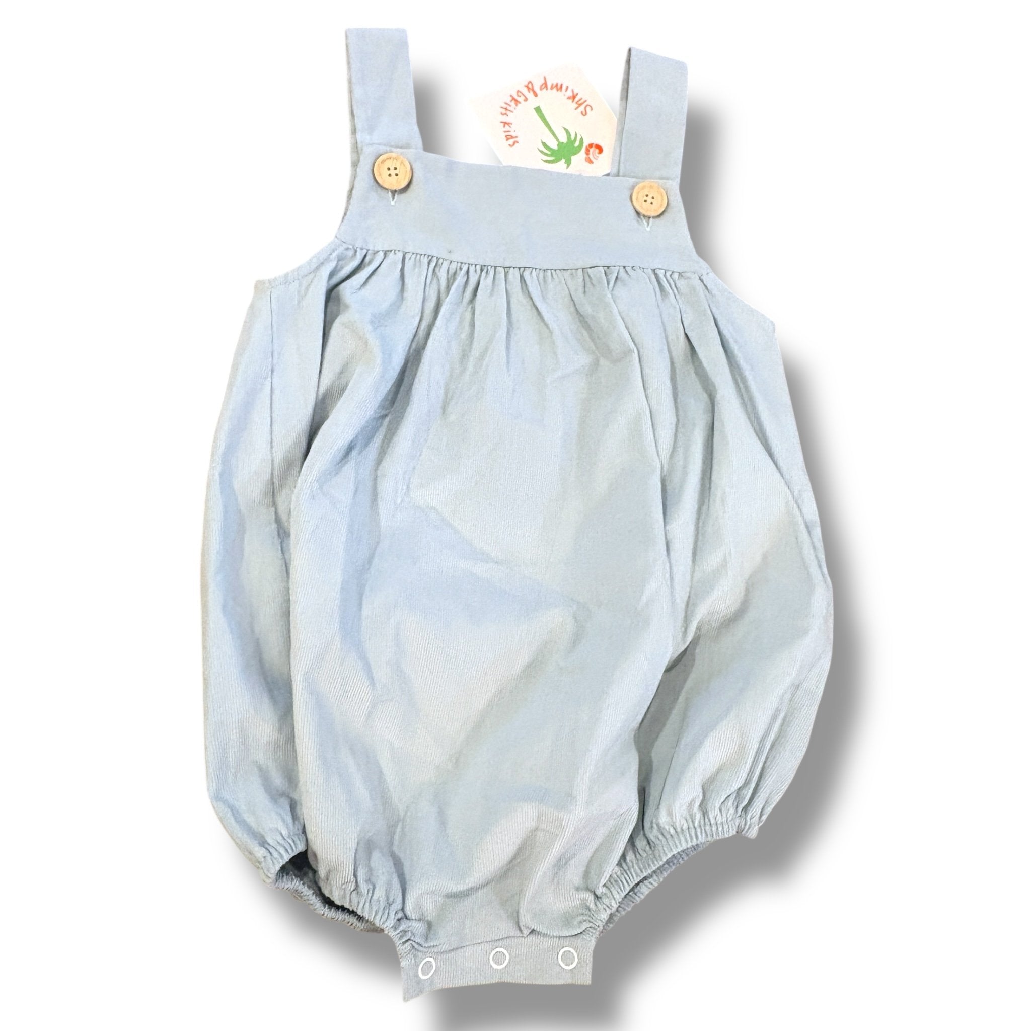 Size 2 Shrimp and grits blue corduroy bubble with buttons NWT Default Title / 2 / Boy